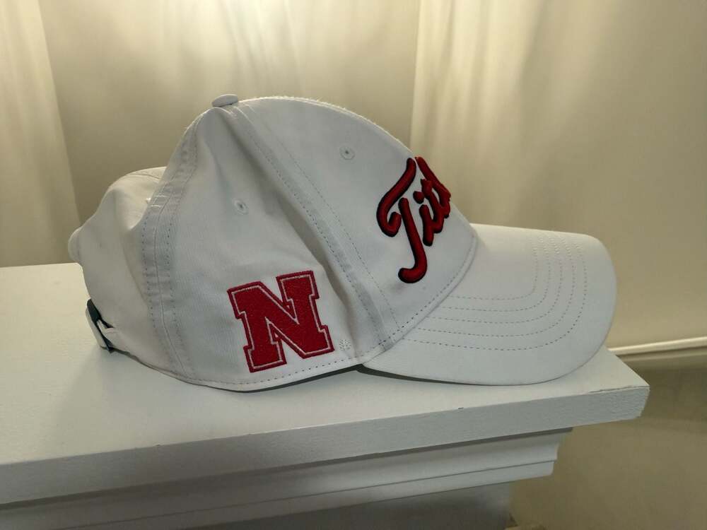Titleist Nebraska Cornhuskers White Red Adjustable Golf Cap Hat